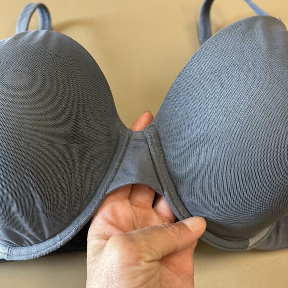 Victoria’s Secret Lined Perfect Coverage 36DD Gray Underwire T-Shirt Bra - Picture 3 of 8